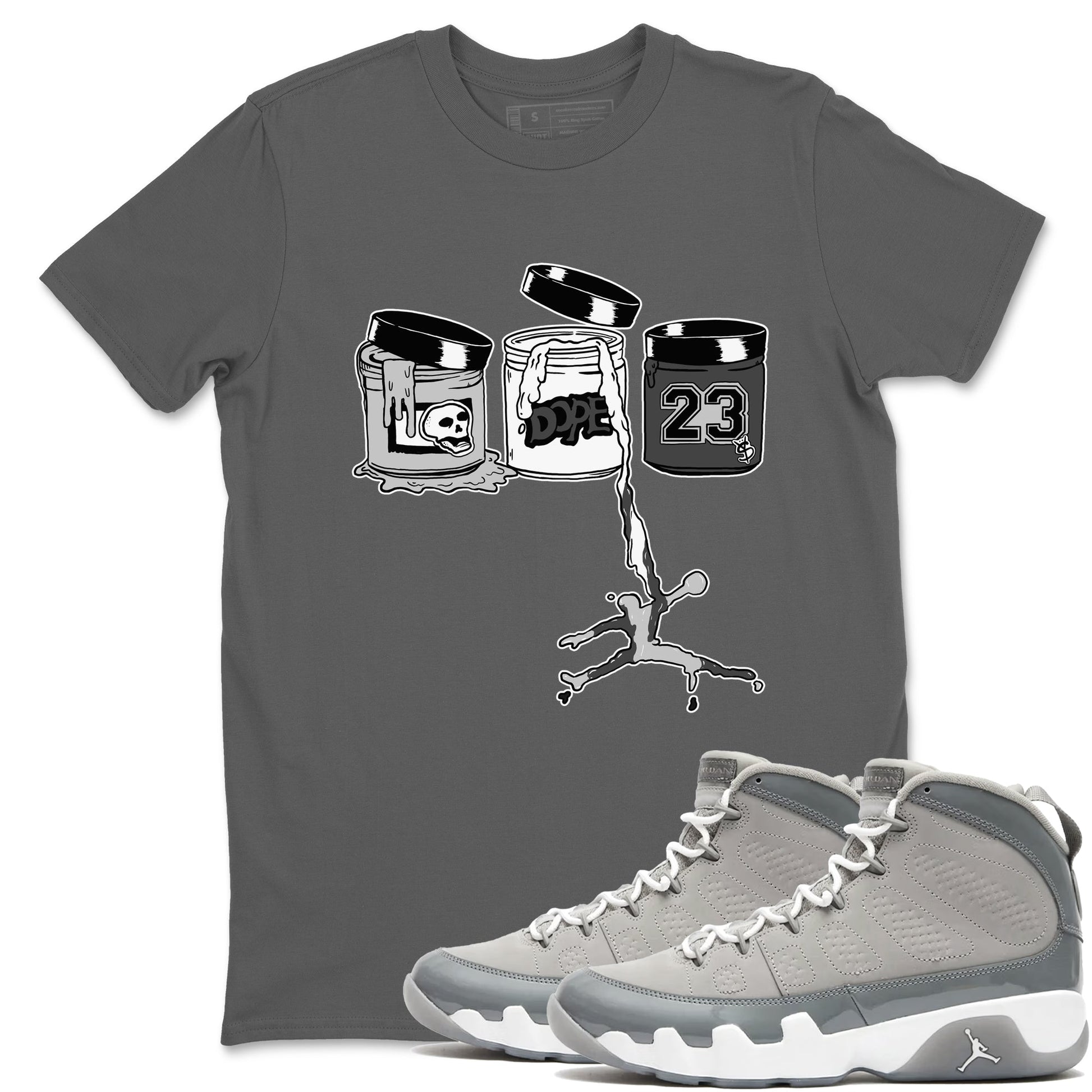 9s Cool Grey shirts to match jordans Jordan Paint sneaker match tees Air Jordan 9 Retro Cool Grey match shoes to clothes SNRT Sneaker Tees unisex cotton Cool Grey 1 shirts