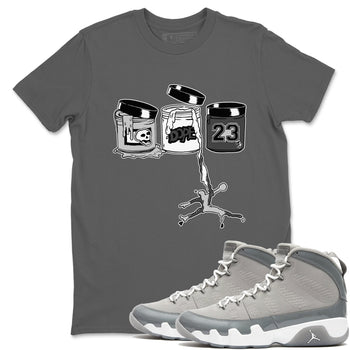 9s Cool Grey shirts to match jordans Jordan Paint sneaker match tees Air Jordan 9 Retro Cool Grey match shoes to clothes SNRT Sneaker Tees unisex cotton Cool Grey 1 shirts