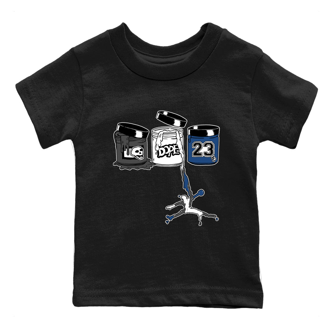 Sneaker match tees – Sneaker Tees To Match Air Jordan 9 Flint Grey Shoes – Jordan Paint Kids T-Shirt Black 2