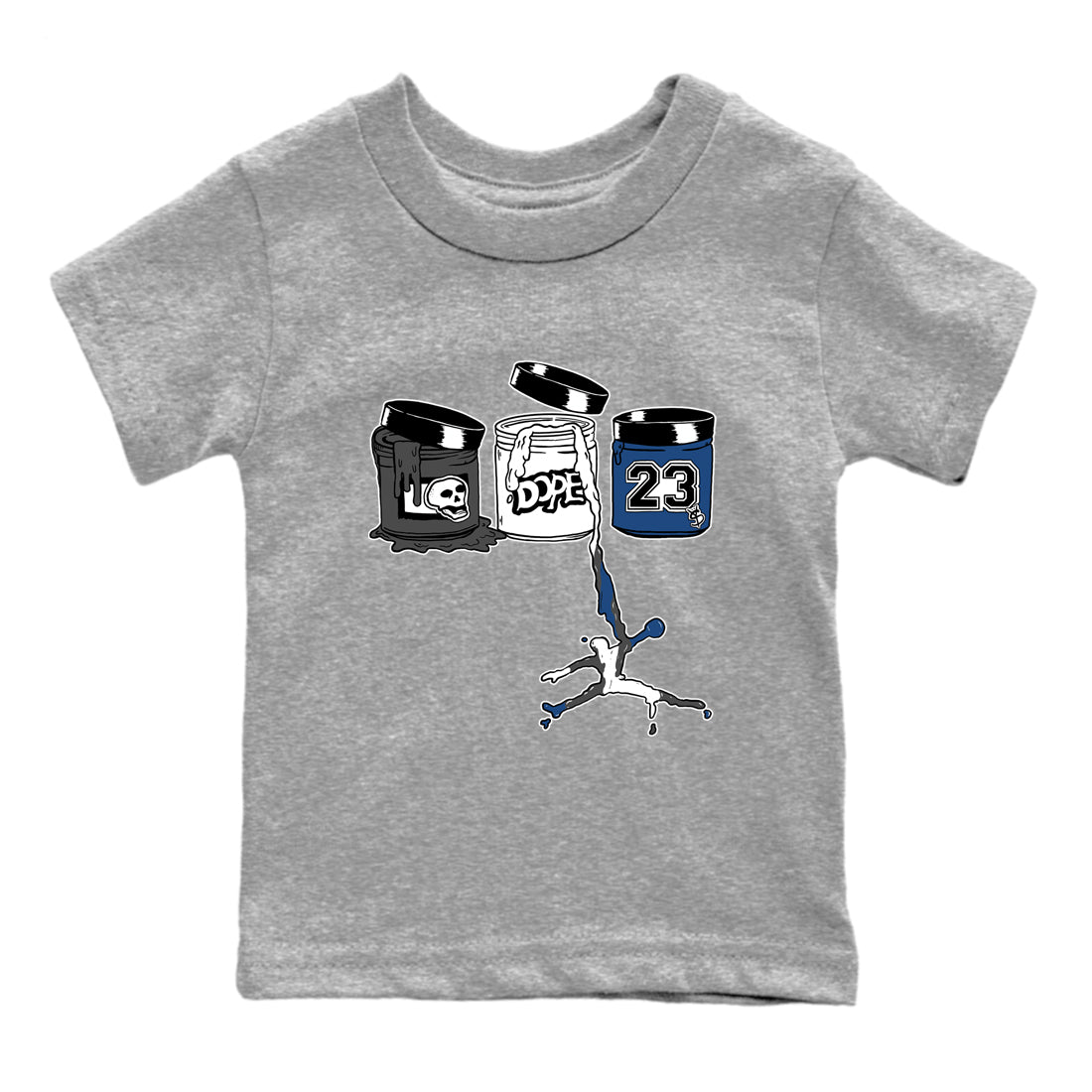 Sneaker match tees – Sneaker Tees To Match Air Jordan 9 Flint Grey Shoes – Jordan Paint Kids T-Shirt Heather Grey 2
