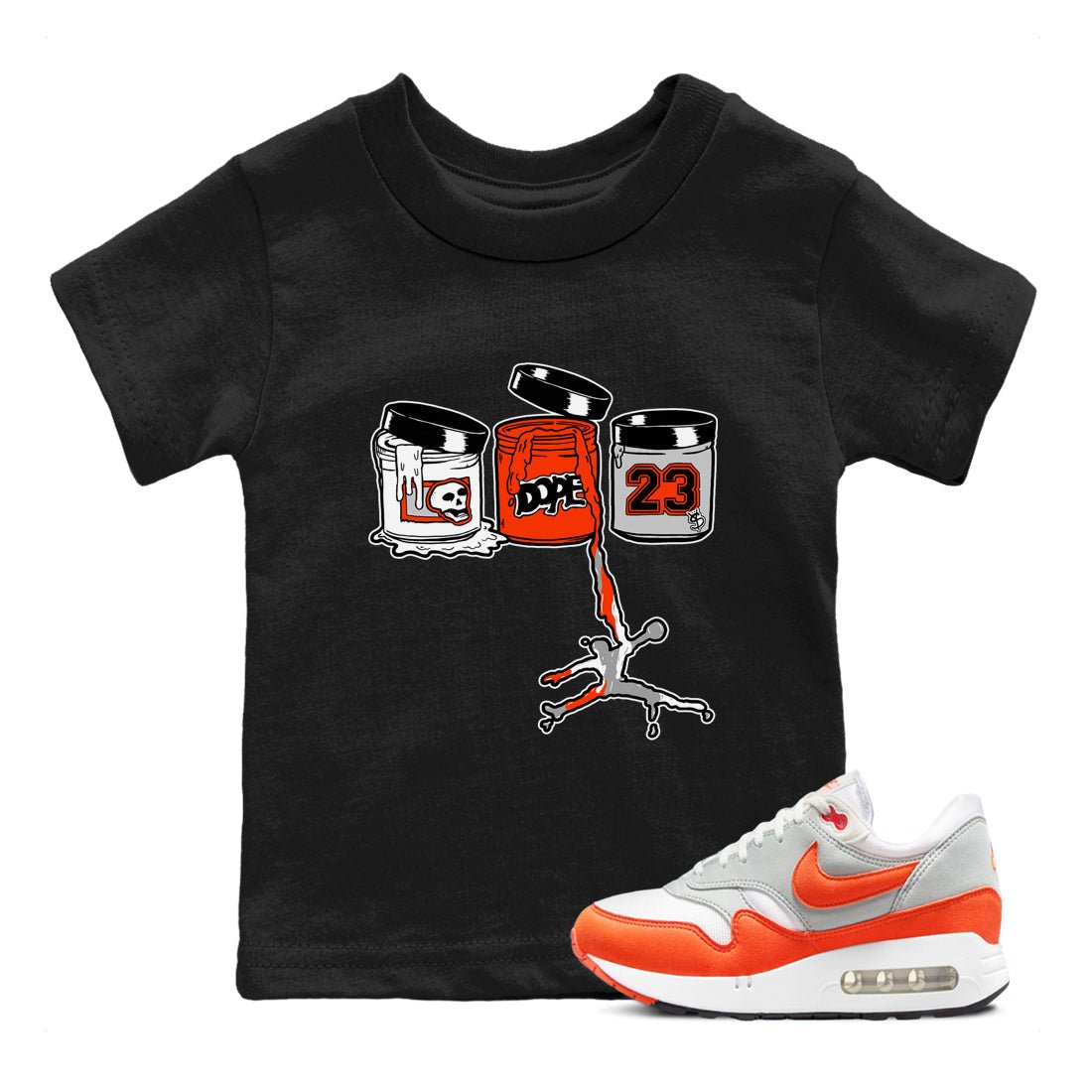 Air Max 1 OG '86 'Summit White and Cosmic Clay shirts to match jordans Jordan Paint sneaker match tees Air Max 1 Cosmic Clay match shoes to clothes SNRT Sneaker Tees Youth Baby Black 1 tee