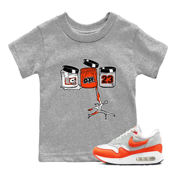 Air Max 1 OG '86 'Summit White and Cosmic Clay shirts to match jordans Jordan Paint sneaker match tees Air Max 1 Cosmic Clay match shoes to clothes SNRT Sneaker Tees Youth Baby Heather Grey 1 tee