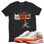 Air Max 1 OG '86 'Summit White and Cosmic Clay shirts to match jordans Jordan Paint sneaker match tees Air Max 1 Cosmic Clay match shoes to clothes SNRT Sneaker Tees unisex cotton Black 1 shirts