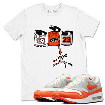 Air Max 1 OG '86 'Summit White and Cosmic Clay shirts to match jordans Jordan Paint sneaker match tees Air Max 1 Cosmic Clay match shoes to clothes SNRT Sneaker Tees unisex cotton White 1 shirts
