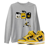 Dunk High Pollen Shirts To Match Jordans Jordan Paint sneaker match tees Dunk High Iowa Tee SNRT Sneaker Release Tees unisex cotton Heather Grey 1 crew neck shirts