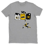 Dunk High Pollen Shirts To Match Jordans Jordan Paint sneaker match tees Dunk High Iowa Tee SNRT Sneaker Release Tees unisex cotton Heather Grey 2 crew neck shirts