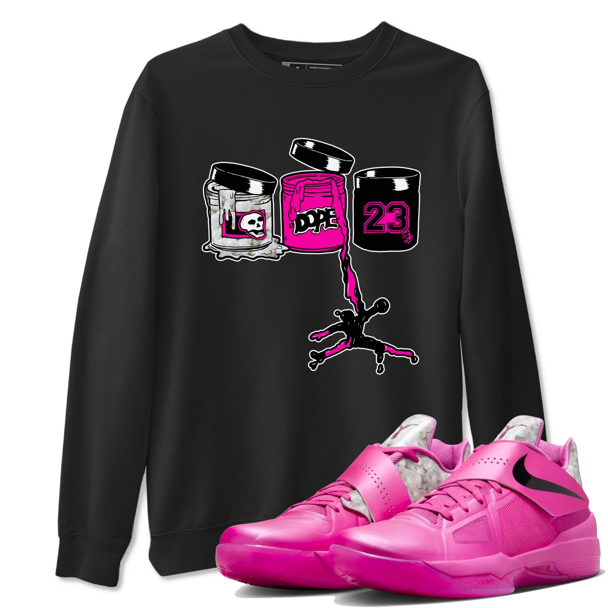 Nike KD 4 Retro Aunt Pearl shirts to match jordans Jordan Paint sneaker match tees Nike KD 4 Aunt Pearl match shoes to clothes SNRT Sneaker Tees unisex cotton Black 1 shirts