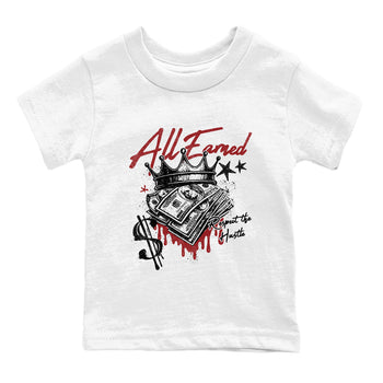 Sneaker match tees – Sneaker Tees To Match Air Foamposite Cough Drop Shoes – All Earned Kids T-Shirt White 2