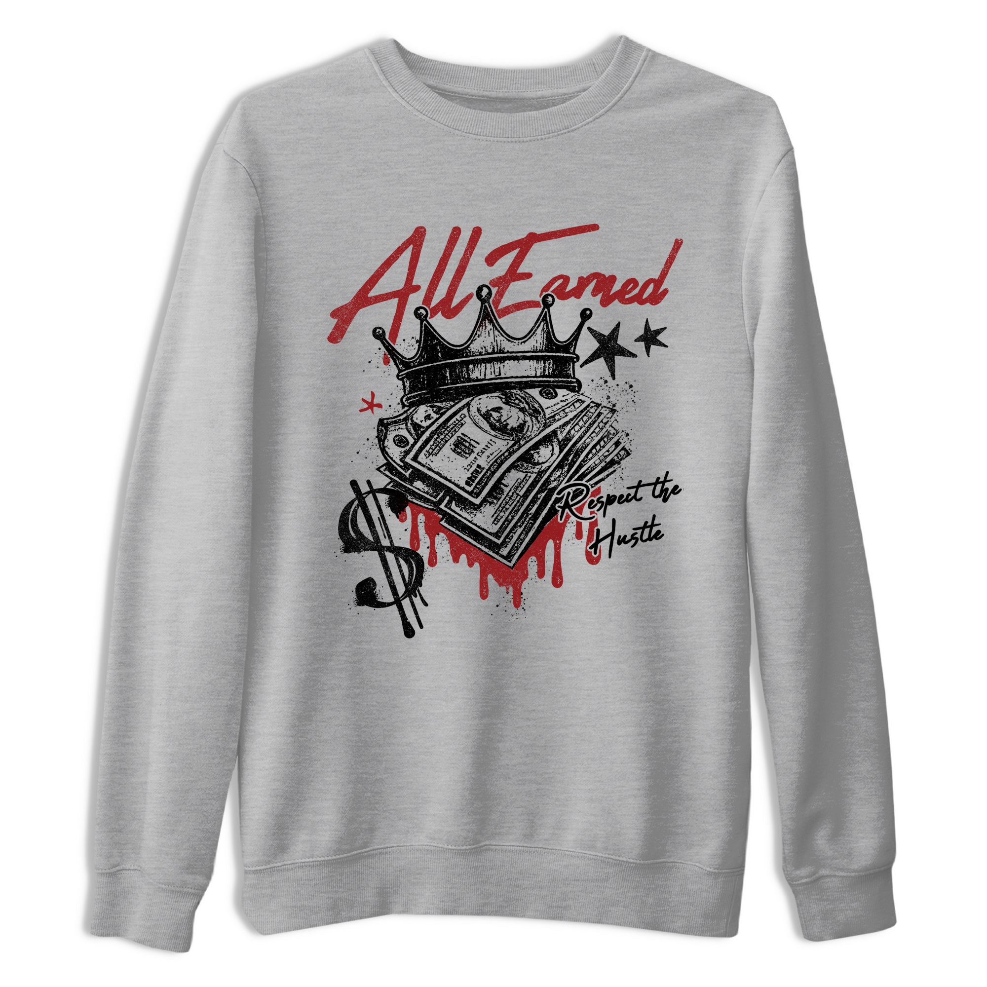 Sneaker match tees – Sneaker Tees To Match Air Foamposite Cough Drop Shoes – All Earned Tee Heather Grey 2
