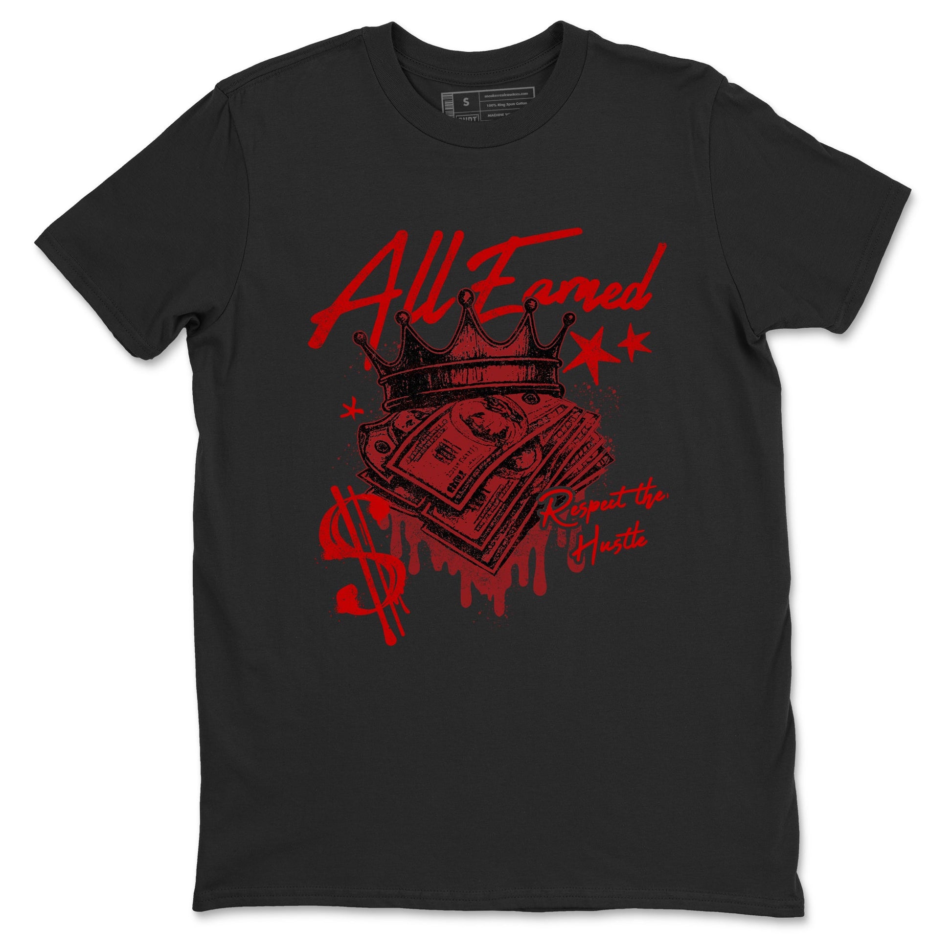 Sneaker match tees – Sneaker Tees To Match Air Foamposite Cough Drop Shoes – All Earned Tee Black 2