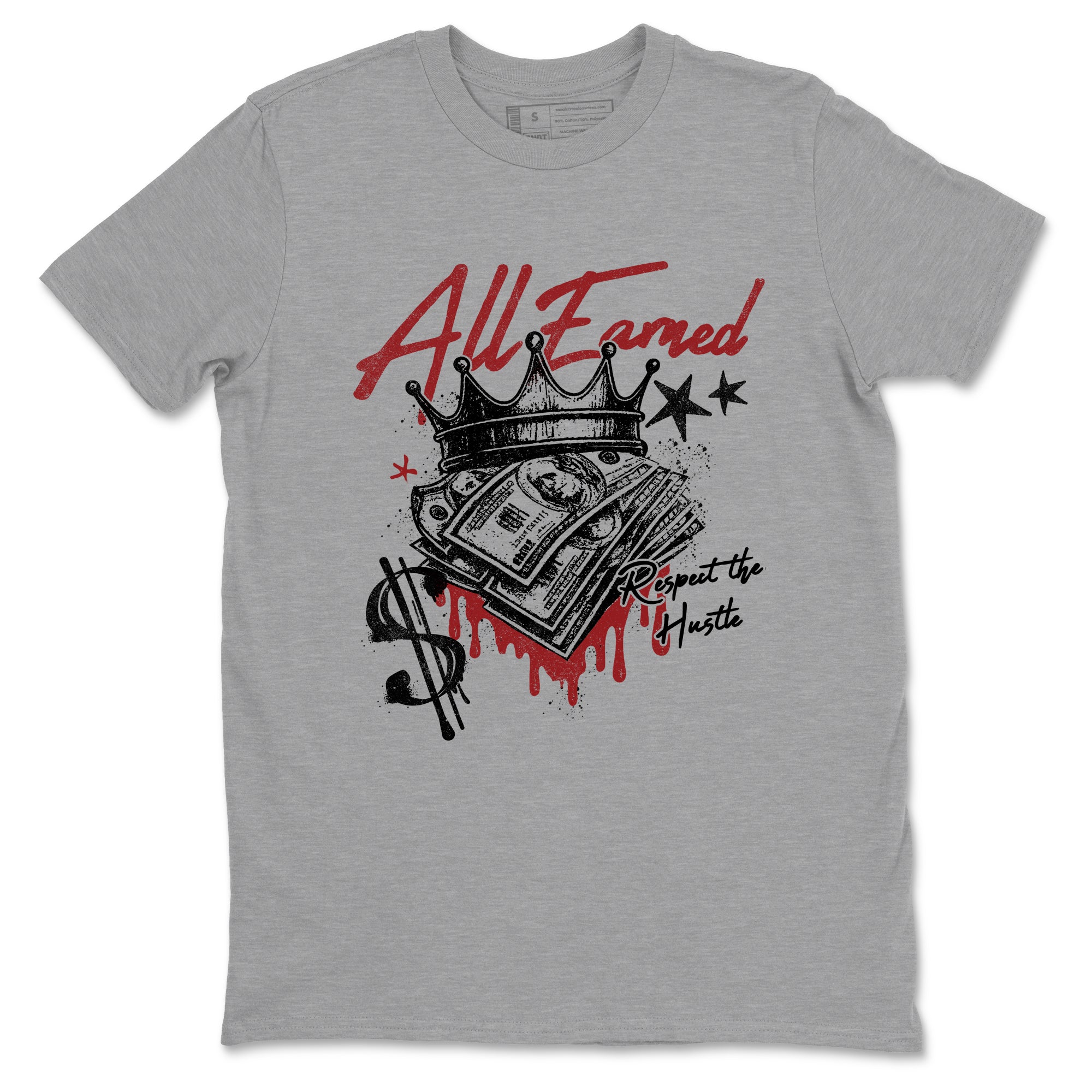 Sneaker match tees – Sneaker Tees To Match Air Foamposite Cough Drop Shoes – All Earned Tee Heather Grey 2
