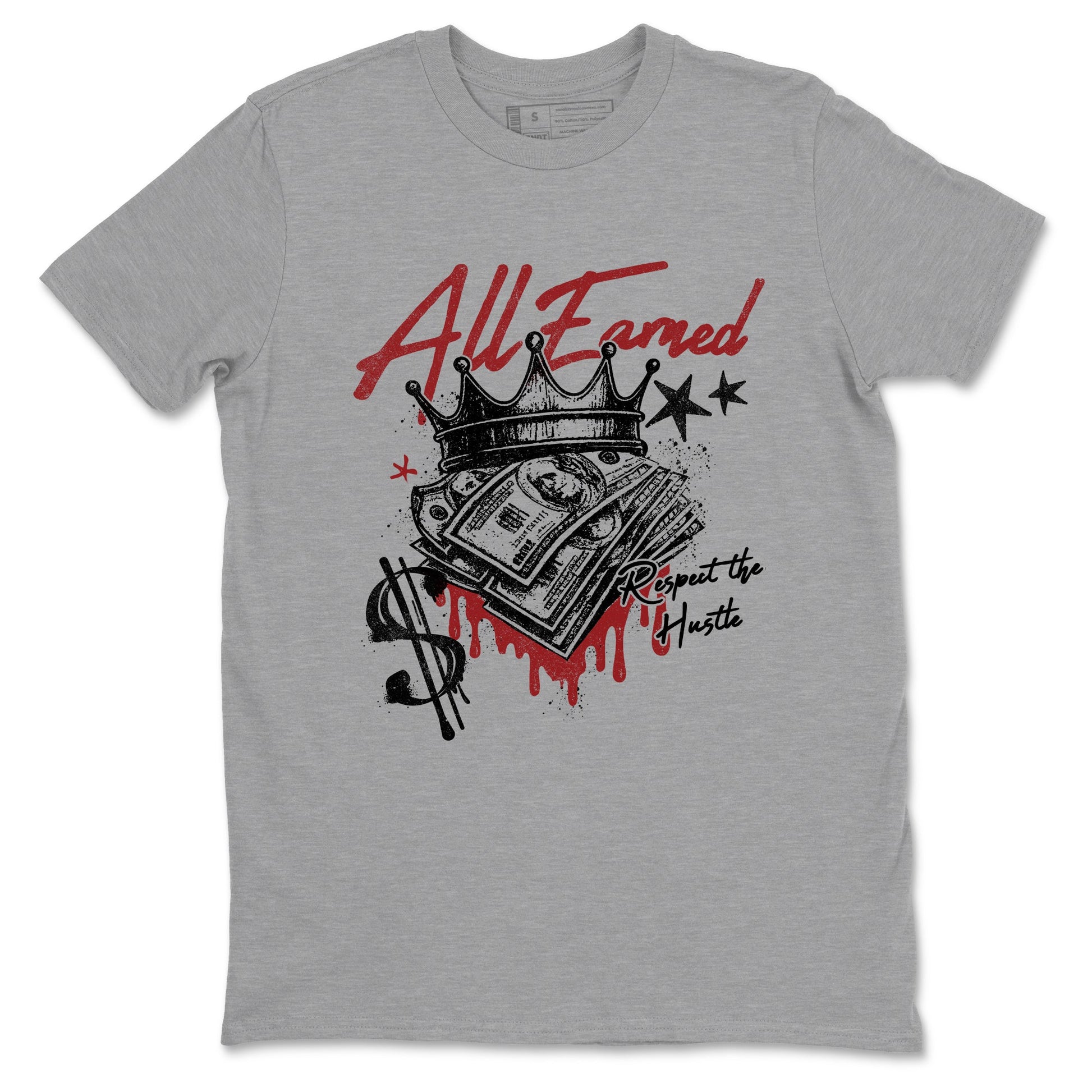 Sneaker match tees – Sneaker Tees To Match Air Foamposite Cough Drop Shoes – All Earned Tee Heather Grey 2