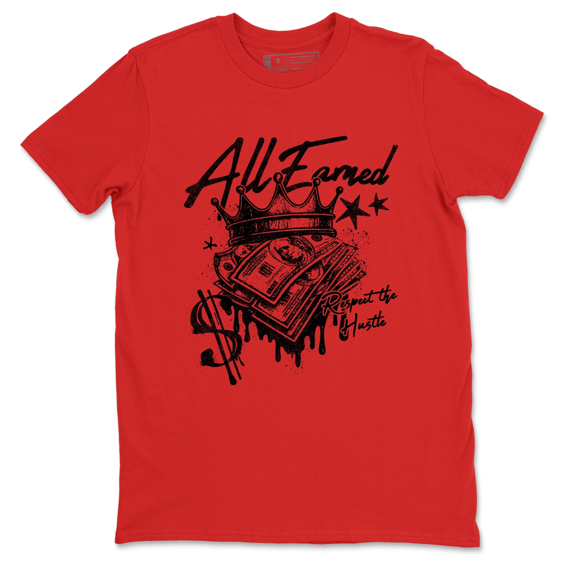 Sneaker match tees – Sneaker Tees To Match Air Foamposite Cough Drop Shoes – All Earned Tee Red 2