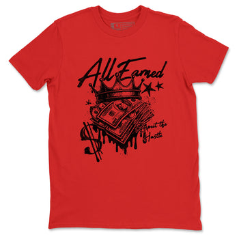 Sneaker match tees – Sneaker Tees To Match Air Foamposite Cough Drop Shoes – All Earned Tee Red 2