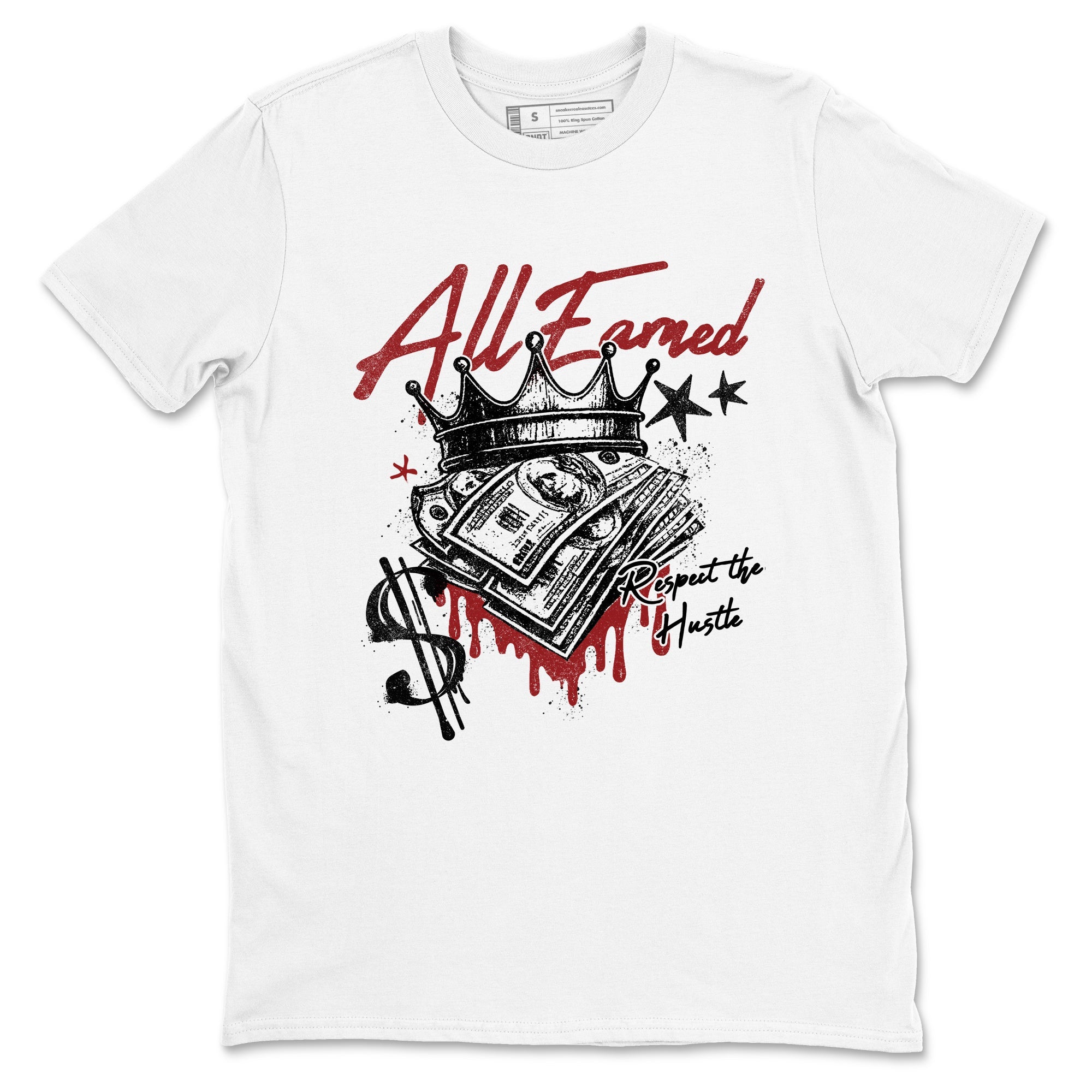 Sneaker match tees – Sneaker Tees To Match Air Foamposite Cough Drop Shoes – All Earned Tee White 2