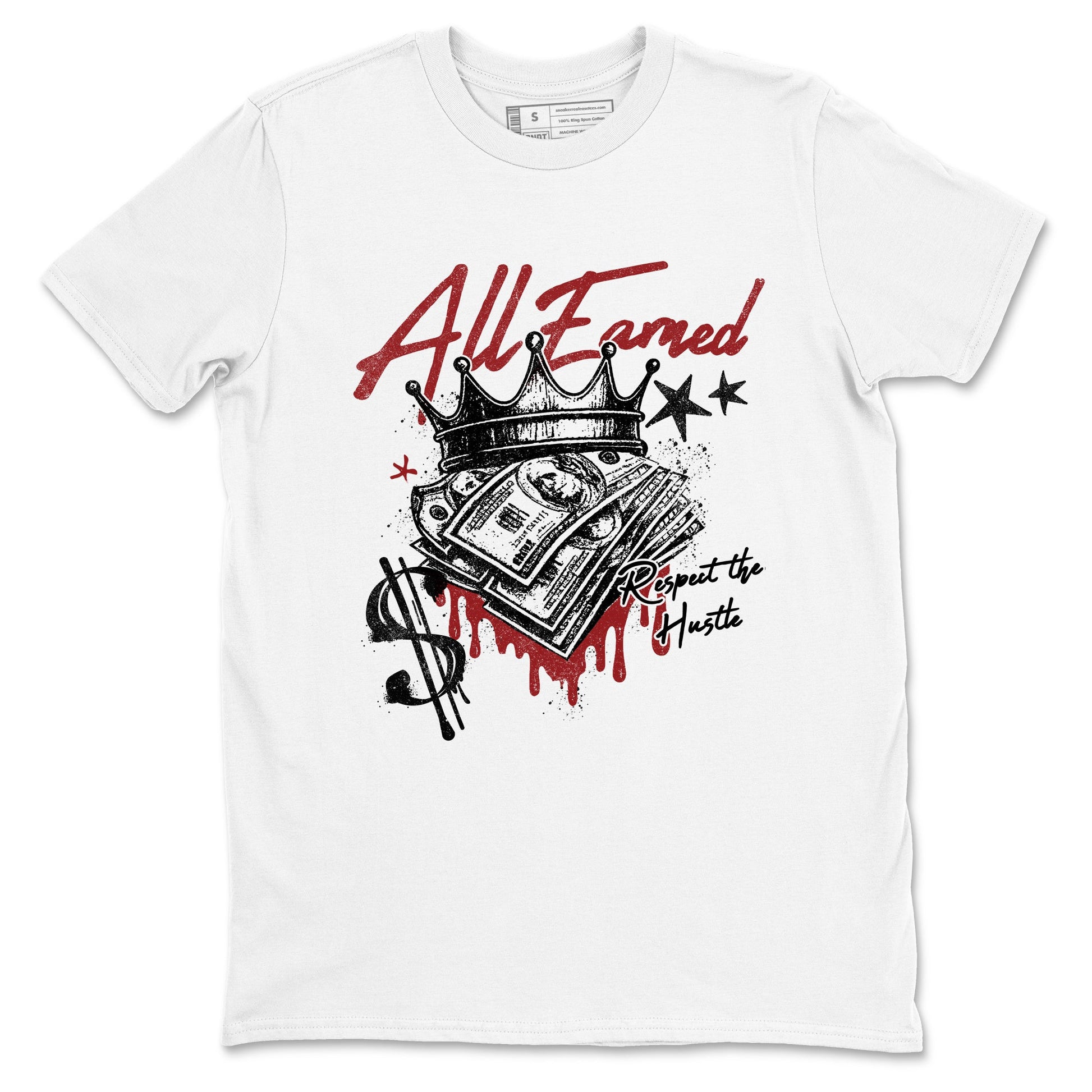 Sneaker match tees – Sneaker Tees To Match Air Foamposite Cough Drop Shoes – All Earned Tee White 2