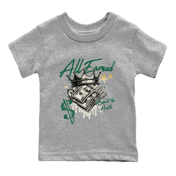 Sneaker Threads – Sneaker Tees To Match Air Jordan 1 Pro Green – All Earned Youth Graphic Tee Heather Grey 2. Perfect for Jordan releases 2025 colorways.