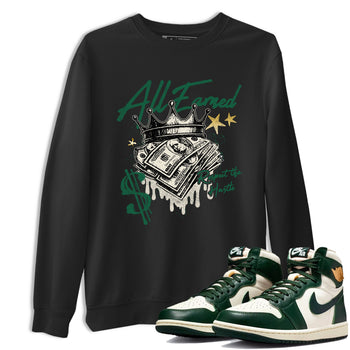Sneaker Threads – Sneaker Tees To Match Air Jordan 1 Pro Green – All Earned Graphic Tee Black 1. Perfect for Jordan releases 2025 colorways.