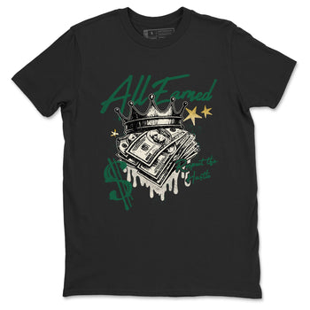Sneaker Threads – Sneaker Tees To Match Air Jordan 1 Pro Green – All Earned Graphic Tee Black 2. Perfect for Jordan releases 2025 colorways.