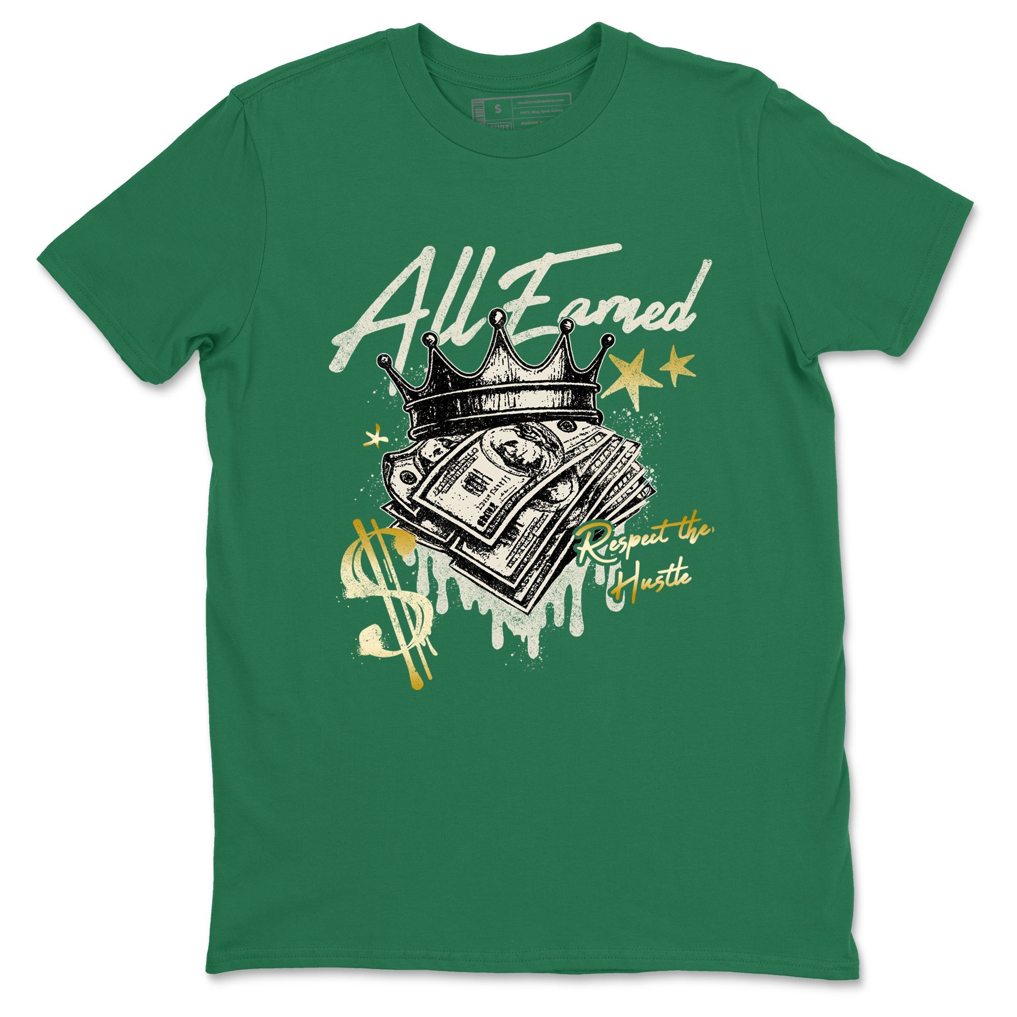 Sneaker Threads – Sneaker Tees To Match Air Jordan 1 Pro Green – All Earned Graphic Tee Kelly Green 2. Perfect for Jordan releases 2025 colorways.