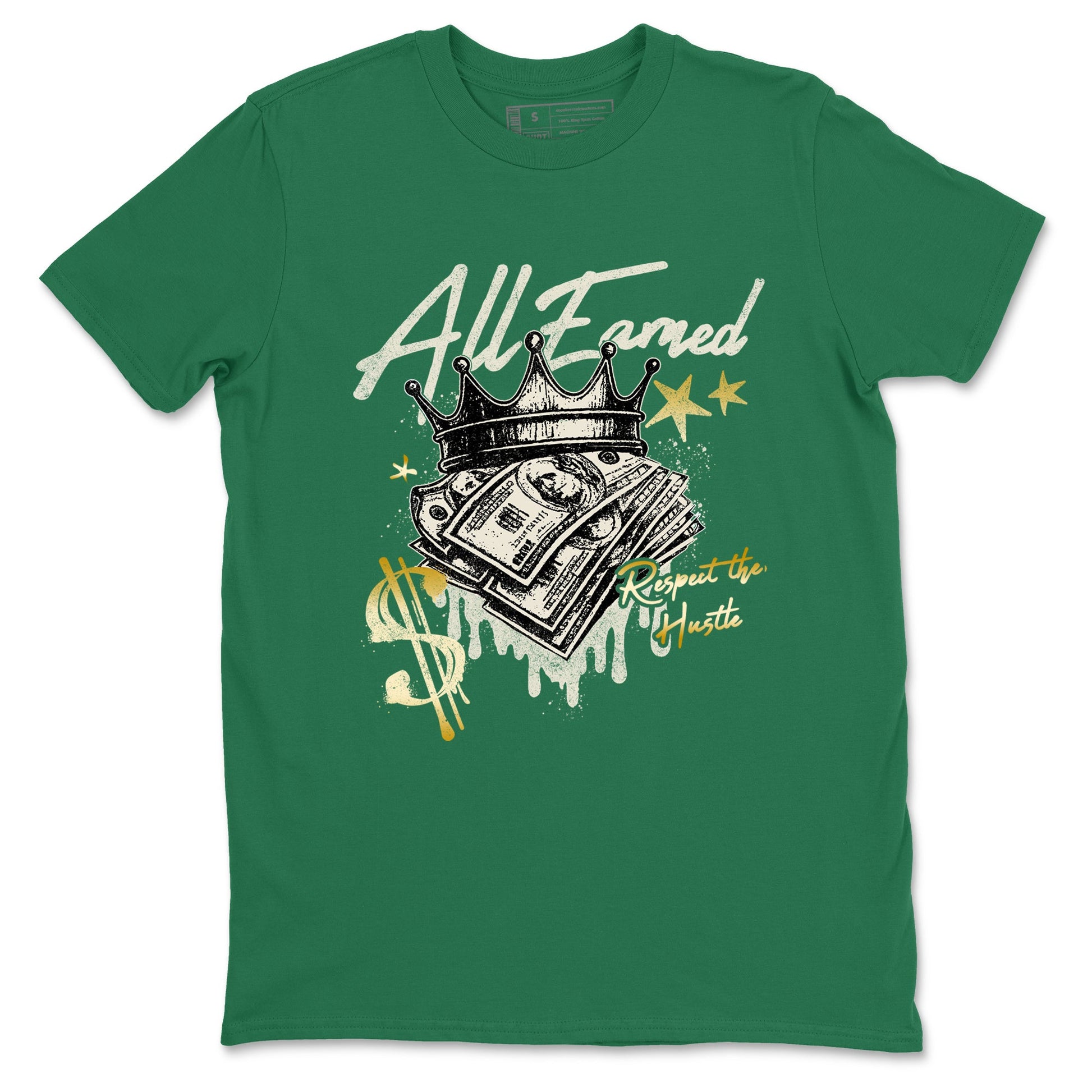 Sneaker Threads – Sneaker Tees To Match Air Jordan 1 Pro Green – All Earned Graphic Tee Kelly Green 2. Perfect for Jordan releases 2025 colorways.