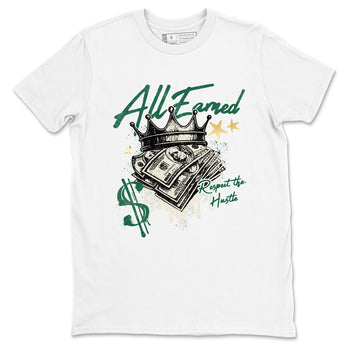 Sneaker Threads – Sneaker Tees To Match Air Jordan 1 Pro Green – All Earned Graphic Tee White 2. Perfect for Jordan releases 2025 colorways.