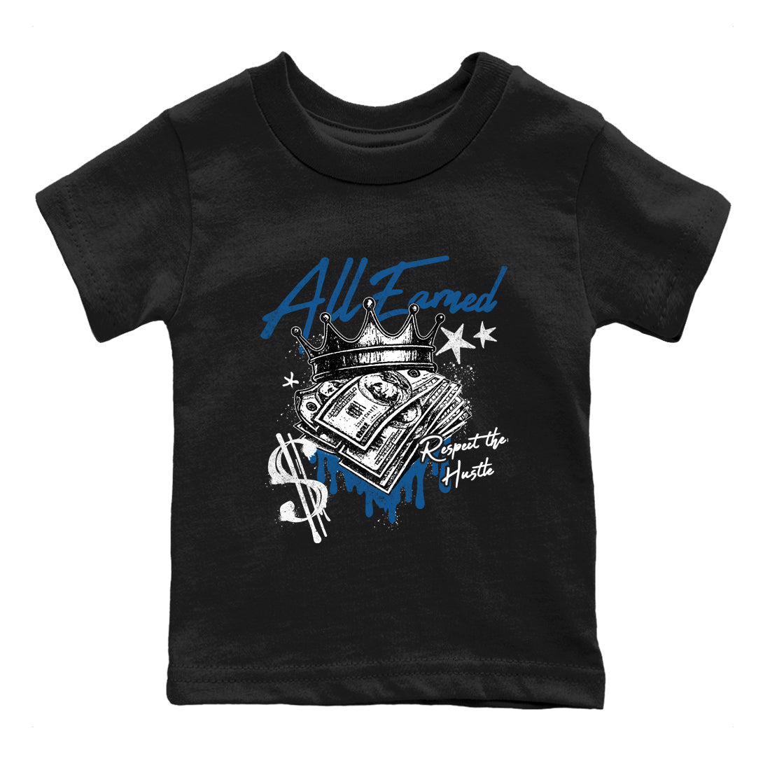 Sneaker match tees  Sneaker Tees To Match Air Jordan 1 Travis Scott Fragment Shoes  All Earned Kids T-Shirt Black 2