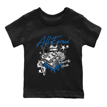 Sneaker match tees  Sneaker Tees To Match Air Jordan 1 Travis Scott Fragment Shoes  All Earned Kids T-Shirt Black 2