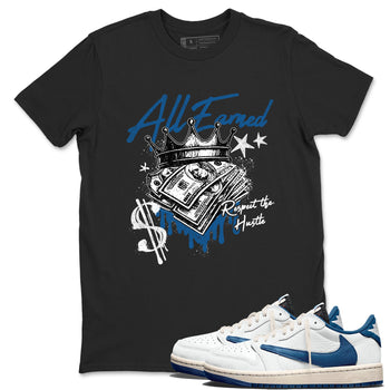 Sneaker match tees  Sneaker Tees To Match Air Jordan 1 Travis Scott Fragment Shoes  All Earned Tee Black 1
