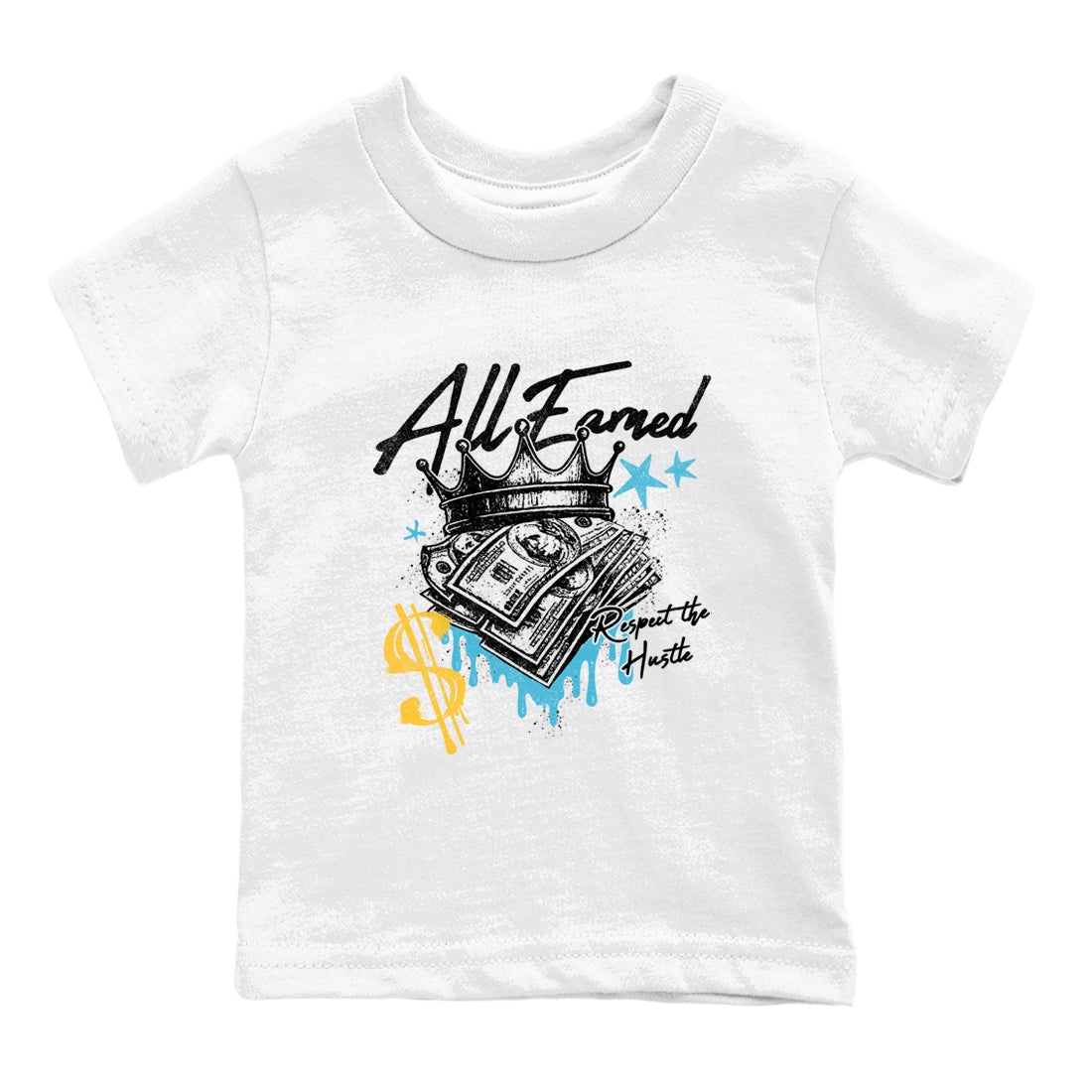 Sneaker match tees – Sneaker Tees To Match Air Jordan 11 Gamma Shoes – All Earned Kids T-Shirt White 2