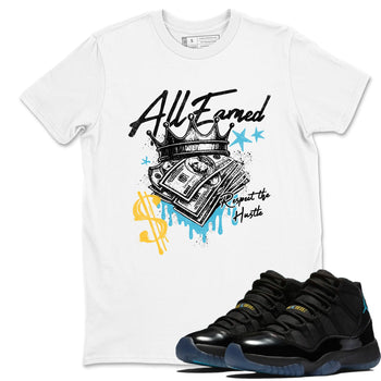 Sneaker match tees – Sneaker Tees To Match Air Jordan 11 Gamma Shoes – All Earned Tee White 1