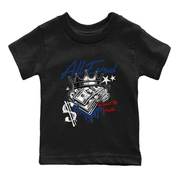 Sneaker match tees – Sneaker Threads To Match Air Jordan 11 Rare Air Shoes – All Earned Kids T-Shirt Black 2