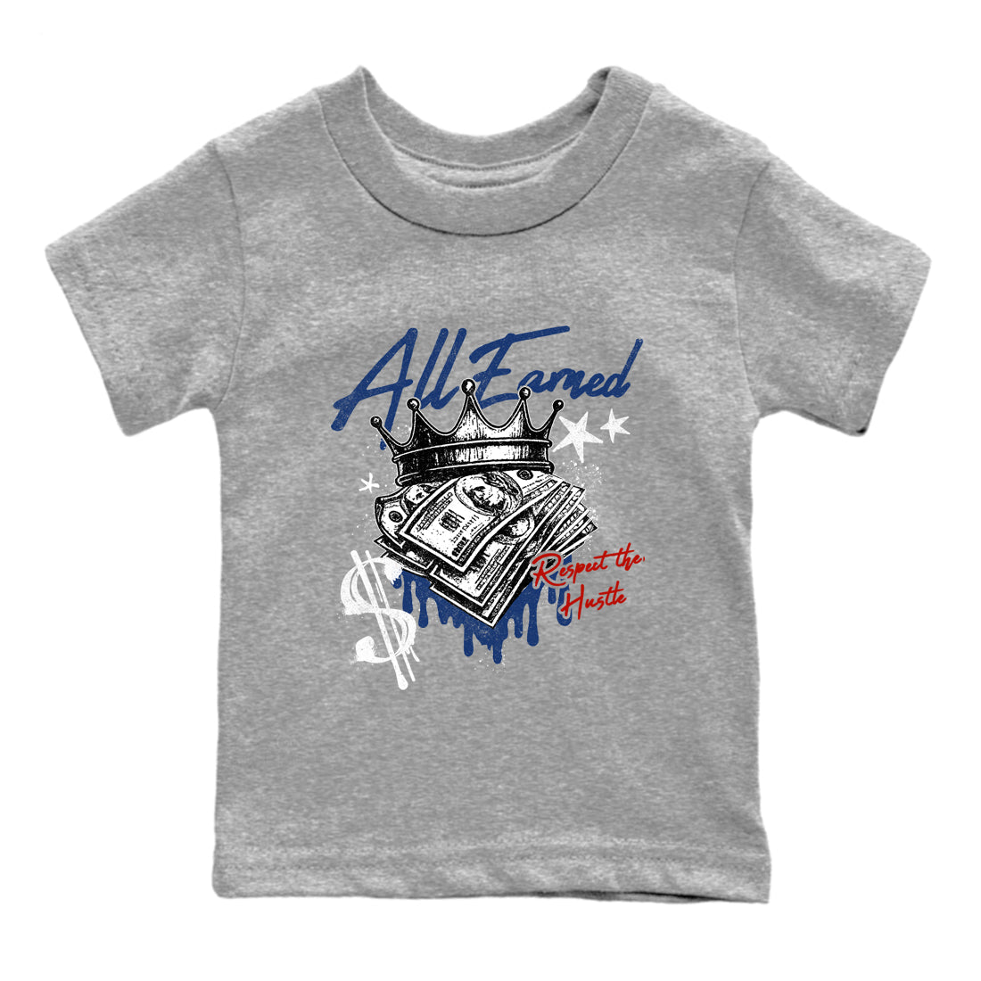 Sneaker match tees – Sneaker Threads To Match Air Jordan 11 Rare Air Shoes – All Earned Kids T-Shirt Heather Grey 2