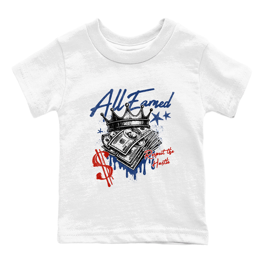 Sneaker match tees – Sneaker Threads To Match Air Jordan 11 Rare Air Shoes – All Earned Kids T-Shirt White 2