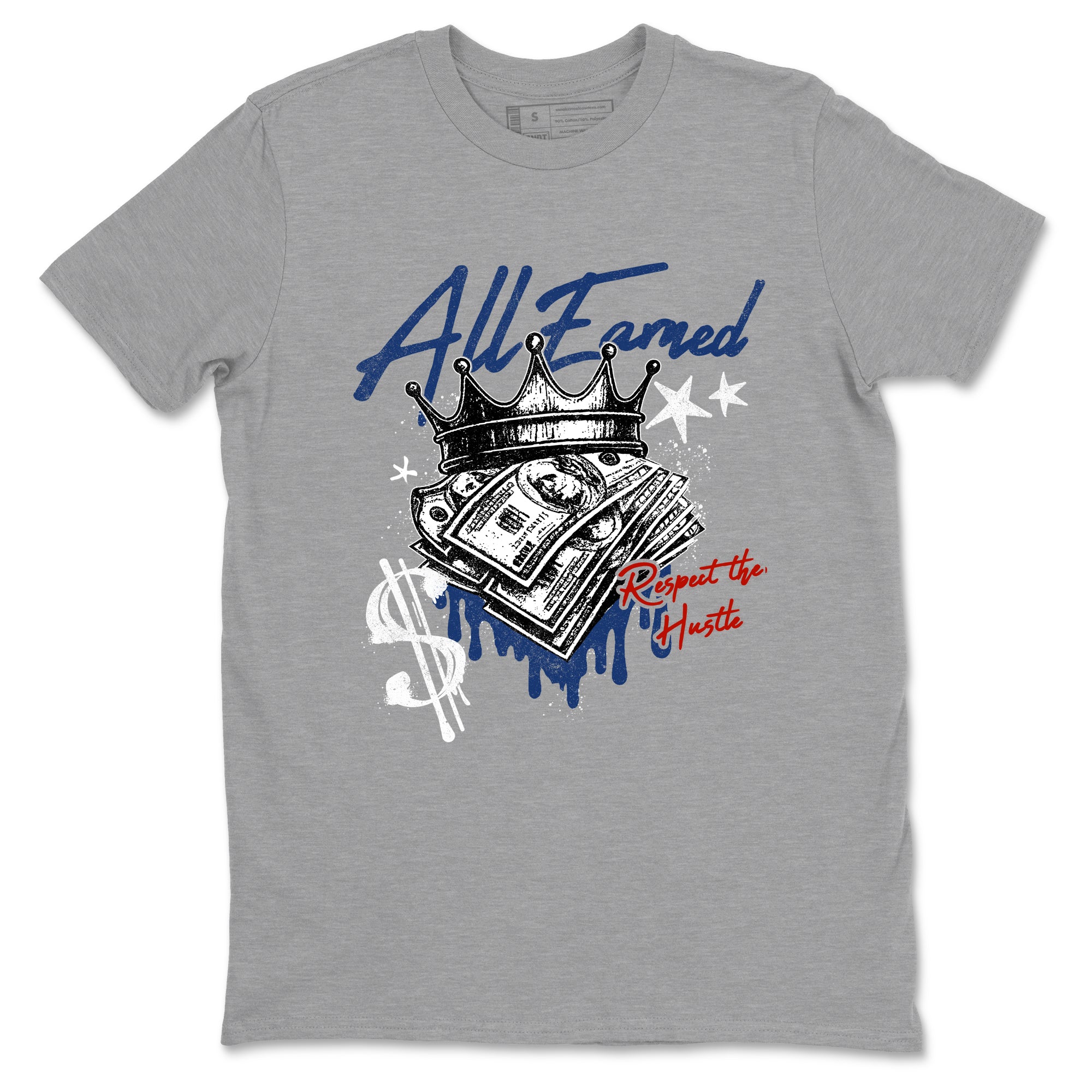 Sneaker match tees – Sneaker Threads To Match Air Jordan 11 Rare Air Shoes – All Earned Tee Heather Grey 2