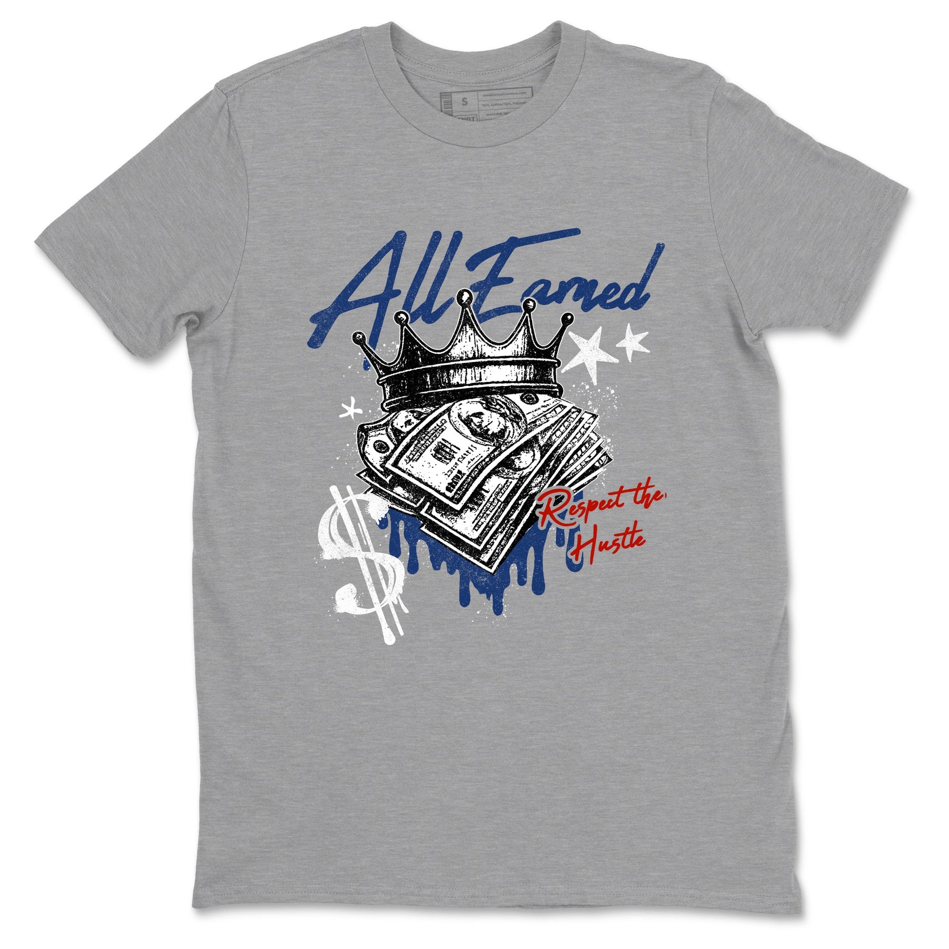 Sneaker match tees – Sneaker Threads To Match Air Jordan 11 Rare Air Shoes – All Earned Tee Heather Grey 2