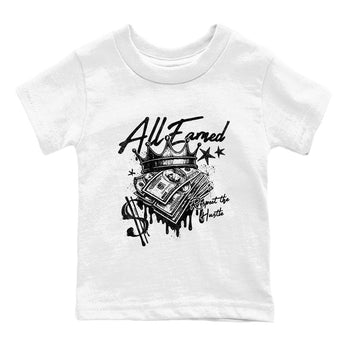 Best Sneakerfit graphic tee – Sneaker Tees To Match Air Jordan 4 Retro Black Cat Sneakers – All Earned Kids T-Shirt White 2