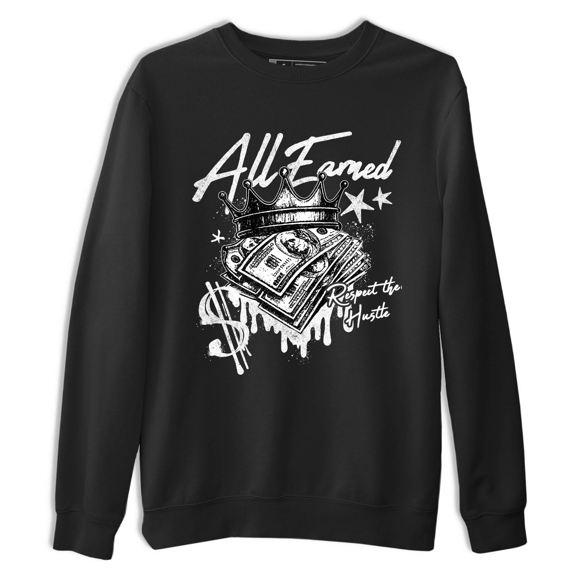 Best Sneakerfit graphic tee – Sneaker Tees To Match Air Jordan 4 Retro Black Cat Sneakers – All Earned Tee Black 2