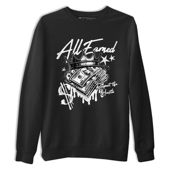 Best Sneakerfit graphic tee – Sneaker Tees To Match Air Jordan 4 Retro Black Cat Sneakers – All Earned Tee Black 2