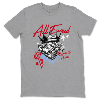 Sneaker match tees – Sneaker Tees To Match Air Jordan 5 Fire Red Shoes – All Earned Tee Heather Grey 2