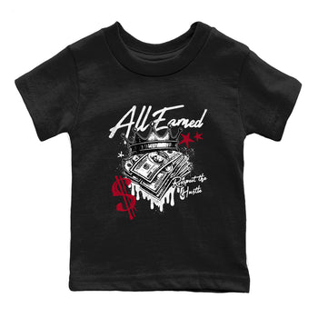 Sneaker match tees – Sneaker Tees To Match Air Jordan 8 Bunny Shoes Air Jordan 8 Bunny White and True Red – All Earned Kids T-Shirt Black 2