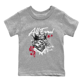 Sneaker match tees – Sneaker Tees To Match Air Jordan 8 Bunny Shoes Air Jordan 8 Bunny White and True Red – All Earned Kids T-Shirt Heather Grey 2