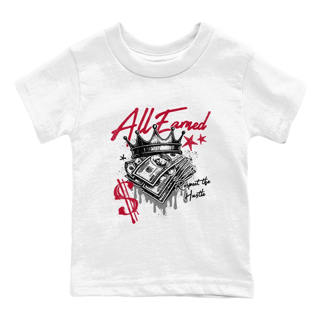 Sneaker match tees – Sneaker Tees To Match Air Jordan 8 Bunny Shoes Air Jordan 8 Bunny White and True Red – All Earned Kids T-Shirt White 2