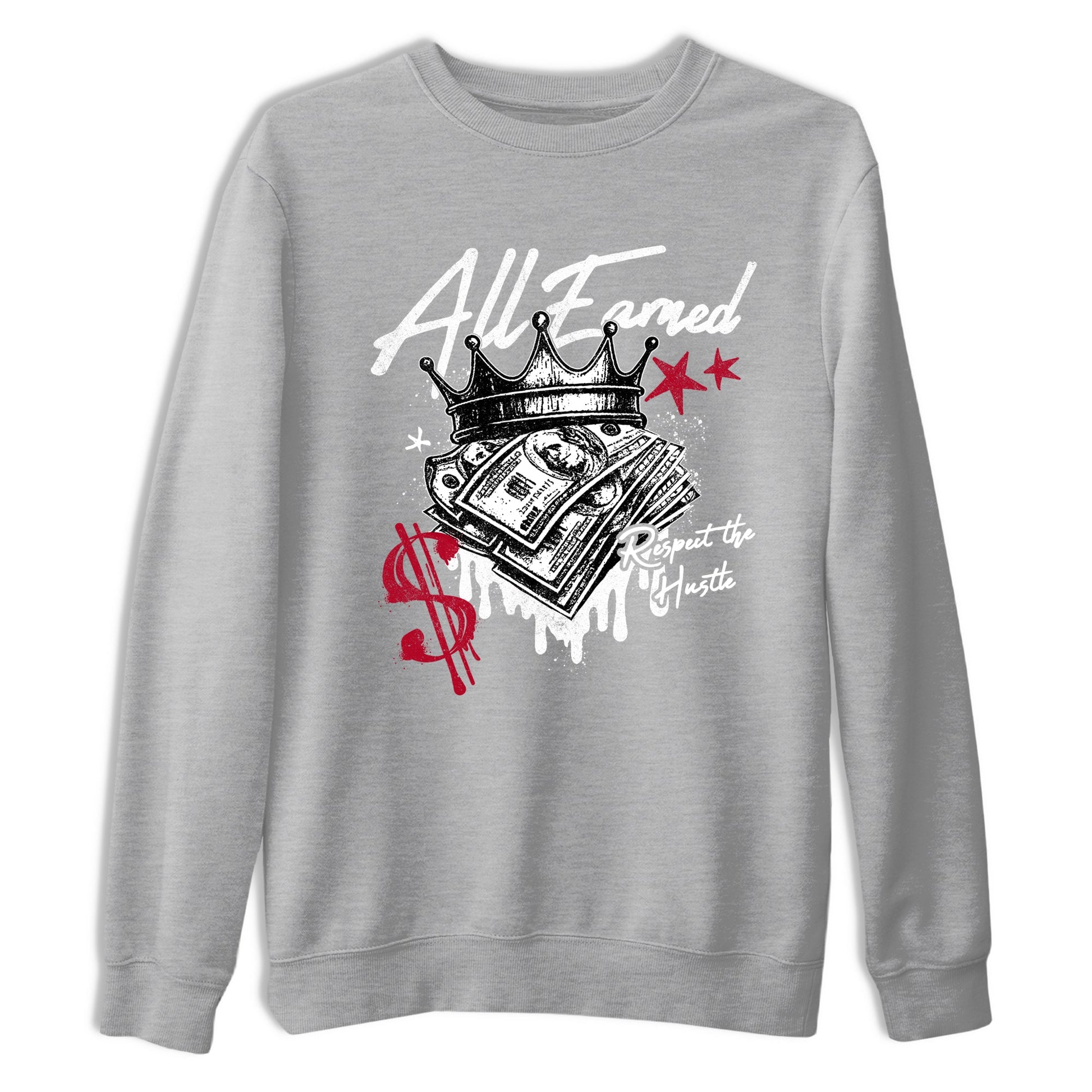 Sneaker match tees – Sneaker Tees To Match Air Jordan 8 Bunny Shoes Air Jordan 8 Bunny White and True Red – All Earned Tee Heather Grey 2