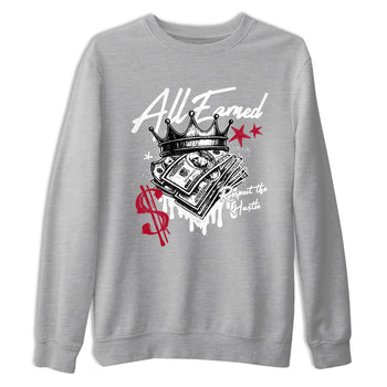 Sneaker match tees – Sneaker Tees To Match Air Jordan 8 Bunny Shoes Air Jordan 8 Bunny White and True Red – All Earned Tee Heather Grey 2