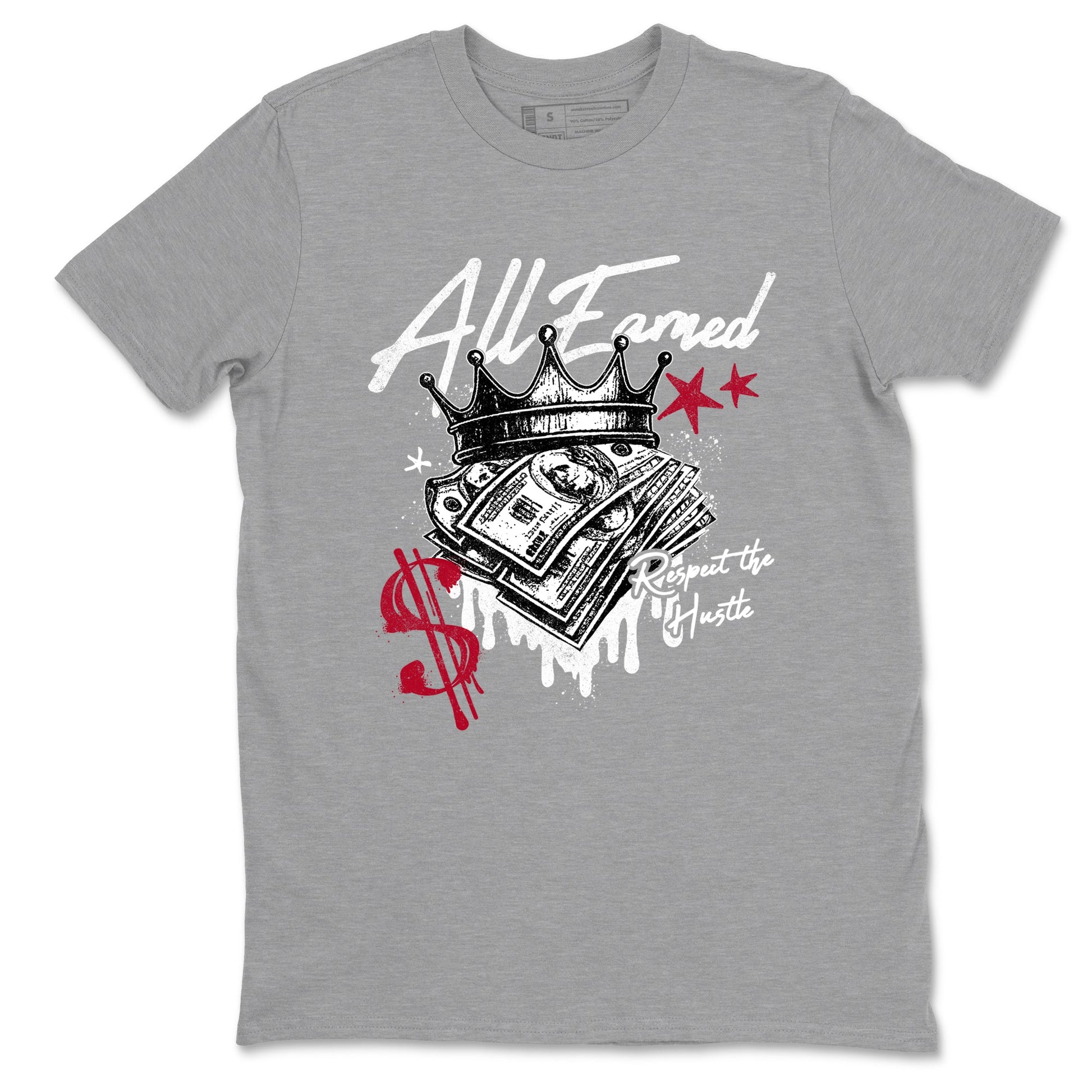 Sneaker match tees – Sneaker Tees To Match Air Jordan 8 Bunny Shoes Air Jordan 8 Bunny White and True Red – All Earned Tee Heather Grey 2