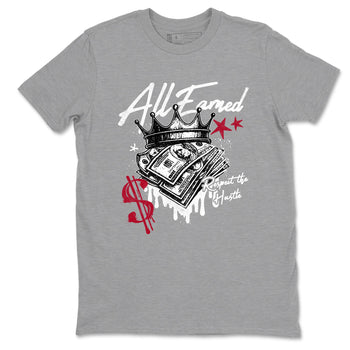 Sneaker match tees – Sneaker Tees To Match Air Jordan 8 Bunny Shoes Air Jordan 8 Bunny White and True Red – All Earned Tee Heather Grey 2