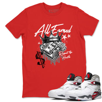 Sneaker match tees – Sneaker Tees To Match Air Jordan 8 Bunny Shoes Air Jordan 8 Bunny White and True Red – All Earned Tee Red 1
