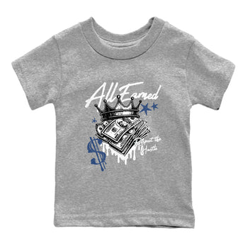 Sneaker match tees – Sneaker Tees To Match Air Jordan 9 Flint Grey Shoes – All Earned Kids T-Shirt Heather Grey 2