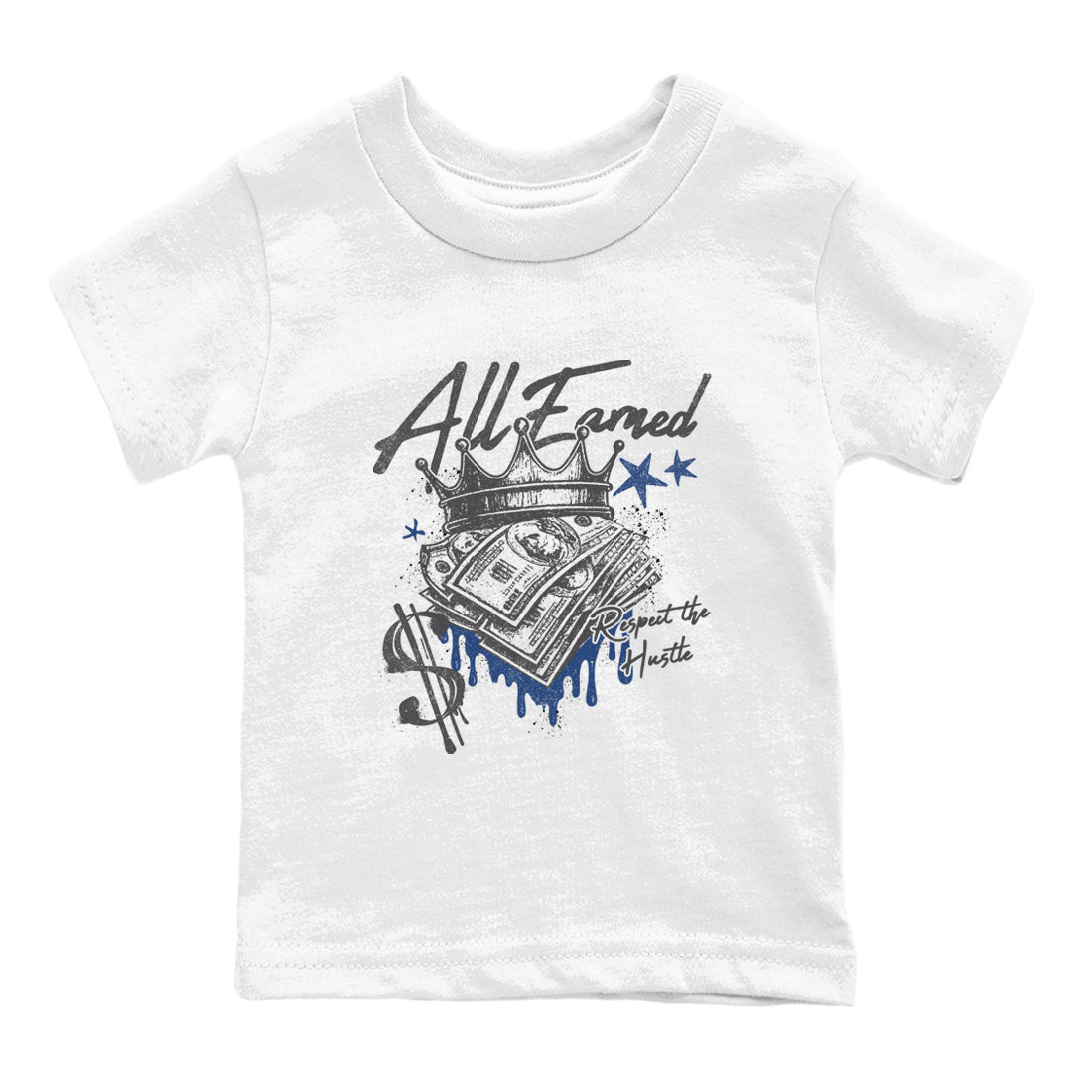 Sneaker match tees – Sneaker Tees To Match Air Jordan 9 Flint Grey Shoes – All Earned Kids T-Shirt White 2